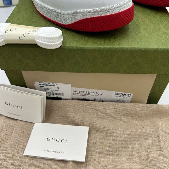 Men’s Gucci demetra leather basket sneakers size 13 made in Italy - Picture 4 of 9